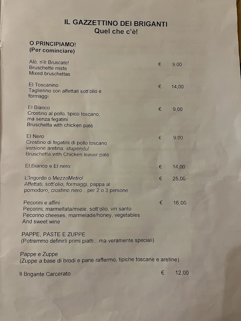 Menu_Briganti Toscani “La Tavernaccia”_Arezzo_image_3