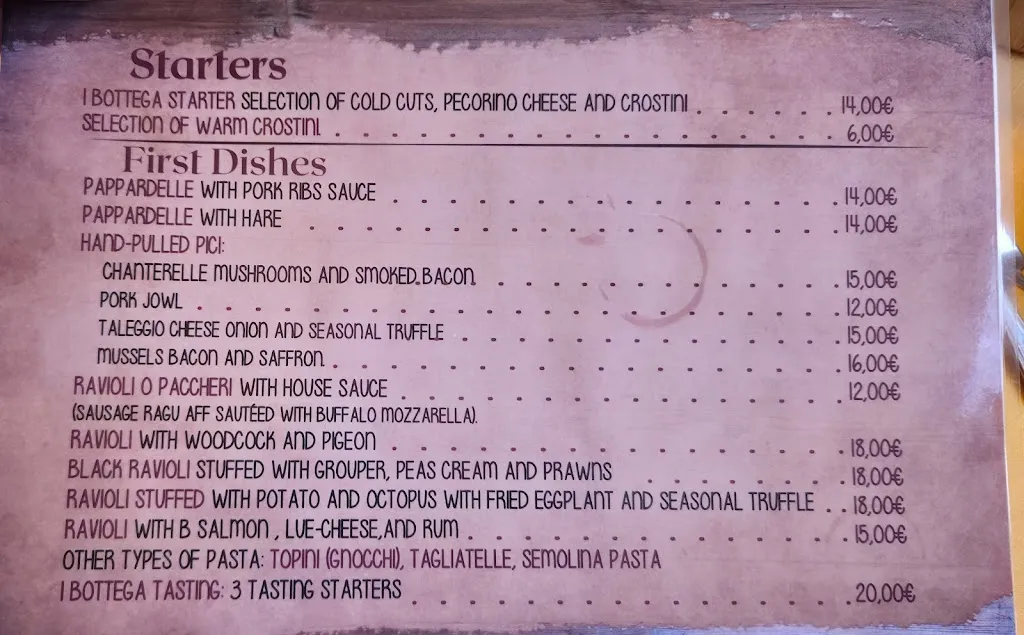Menu_Osteria I Bottega_Arezzo_image_1
