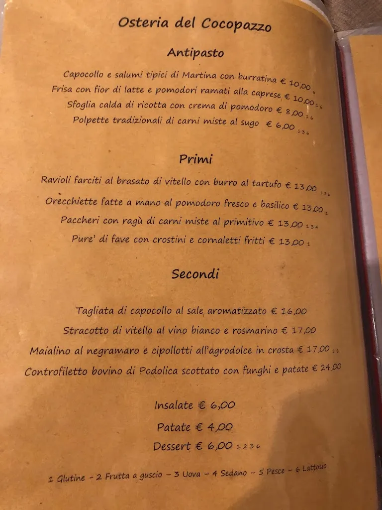 Menu_Osteria del Coco Pazzo_Martina Franca_image_2