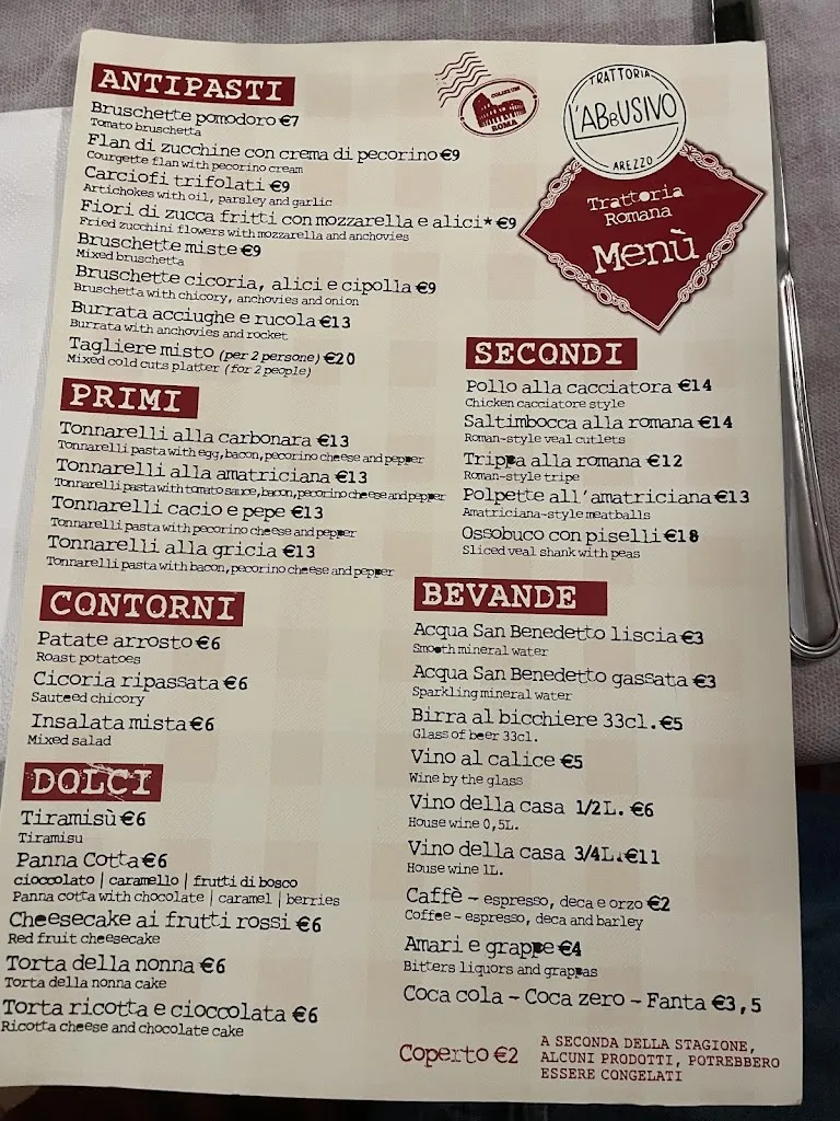 Menu_Trattoria l'ABbUSIVO_Arezzo_image_1