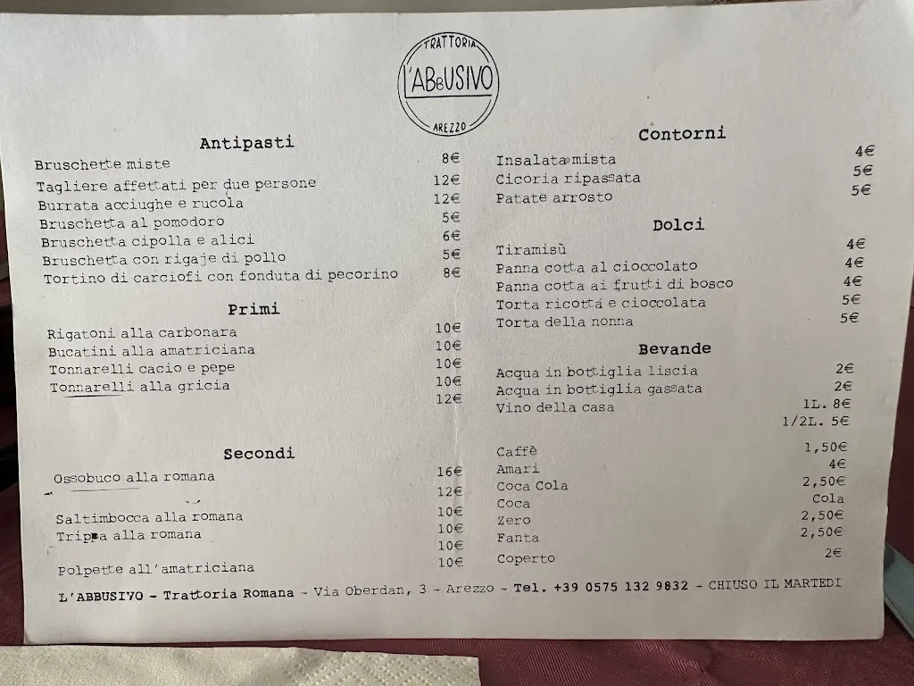 Menu_Trattoria l'ABbUSIVO_Arezzo_image_3
