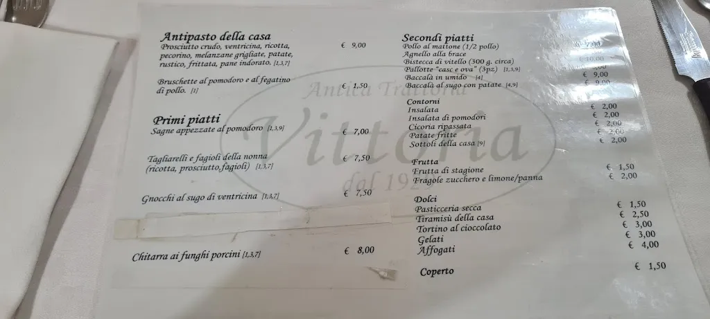 Menu_Antica Trattoria Vittoria_Castiglione Messer Marino_image_2