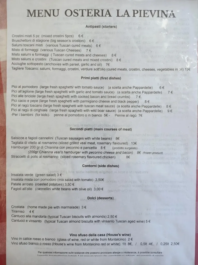 Menu_Bar Osteria La Pievina_Asciano_immagine_2