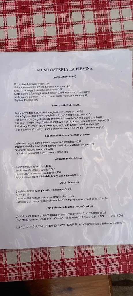 Menu_Bar Osteria La Pievina_Asciano_immagine_3
