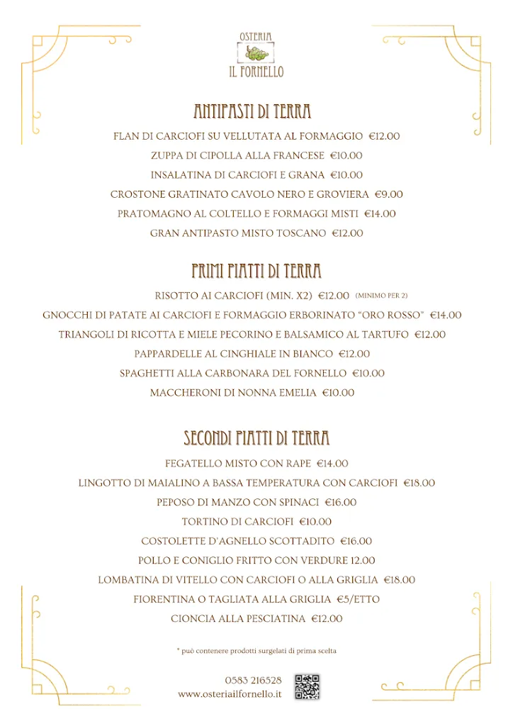 Menu_Ristorante Osteria 