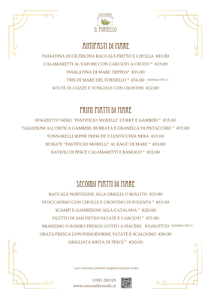 Menu_Ristorante Osteria 