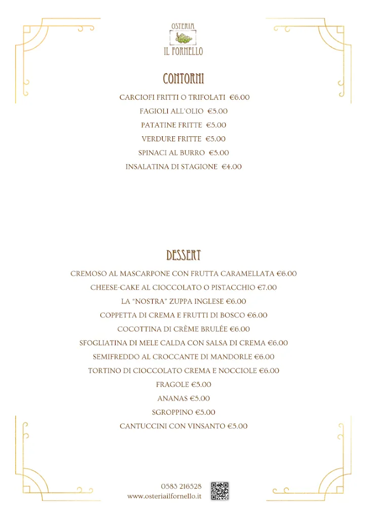 Menu_Ristorante Osteria 