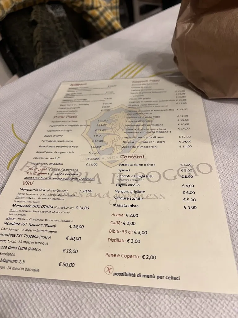 Menu_Ristorante Fattoria Il Poggio_Altopascio_image_1