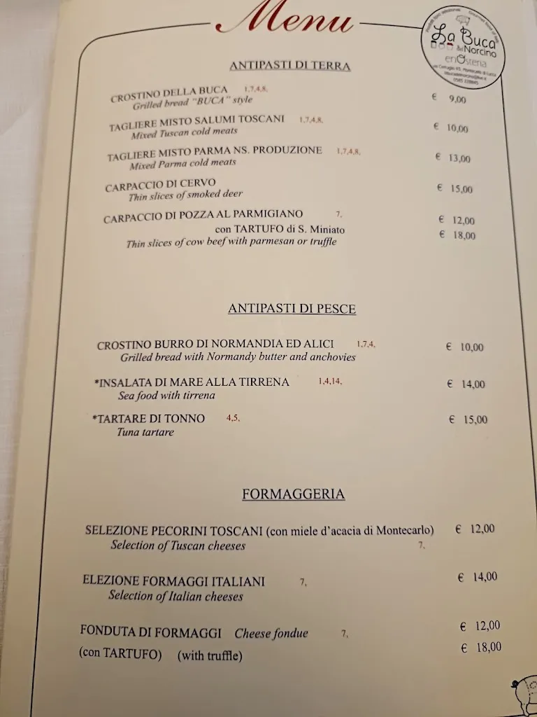 Menu_La Buca Del Norcino_Altopascio_image_2