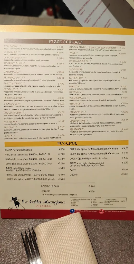 Menu_Pizzeria La Gatta Mangiona - Roselle _Bagno Roselle_image_4