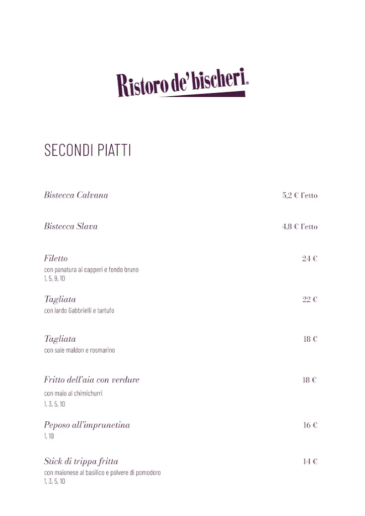 Menu_Ristoro De' Bischeri_Bagno a Ripoli_image_1