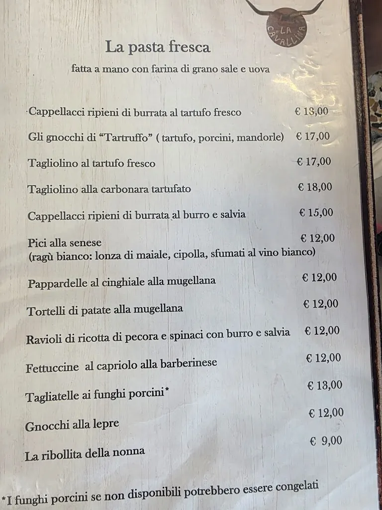 Menu_Ristorante La Cavallina_Barberino di Mugello_image_1