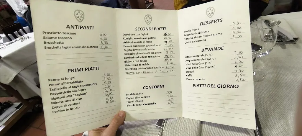 Menu_Ristorante Cosimo De' Medici Srl_Barberino di Mugello_image_1