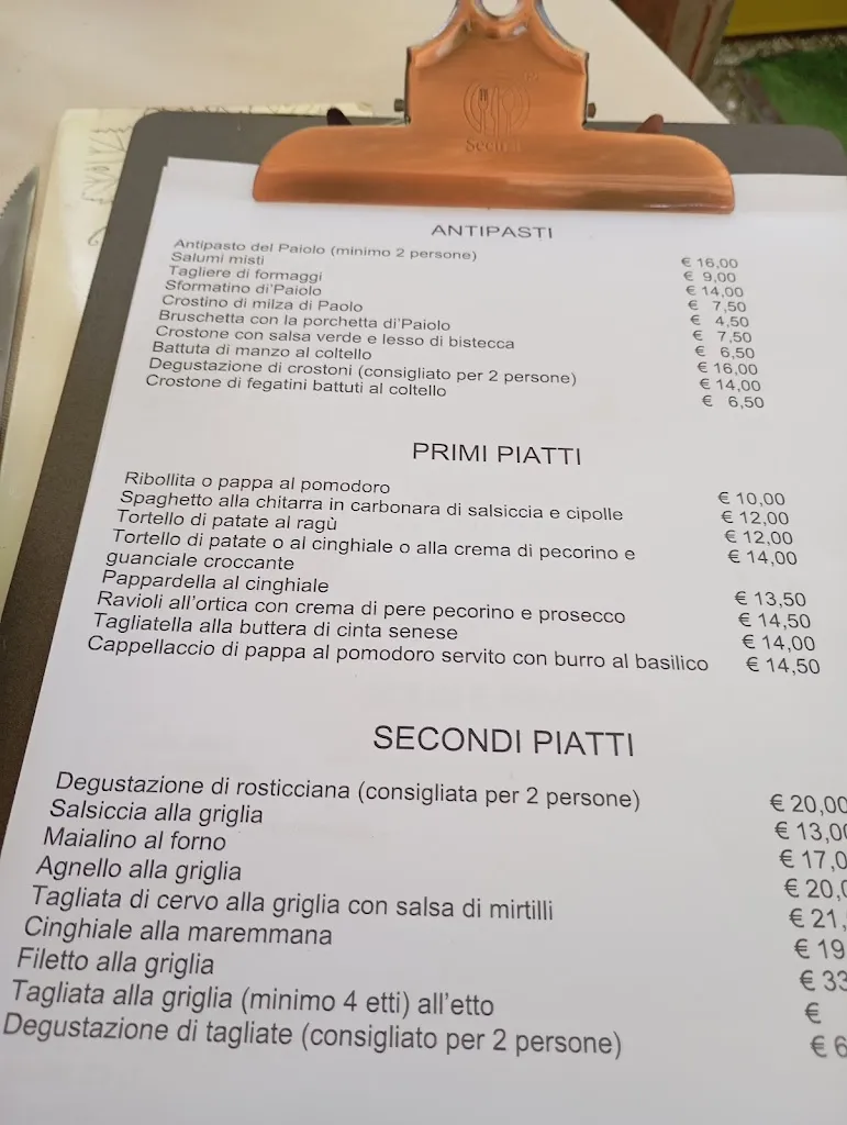 Menu_Ristorante Il Paiolo - Bed and Breakfast_Barberino di Mugello_immagine_2