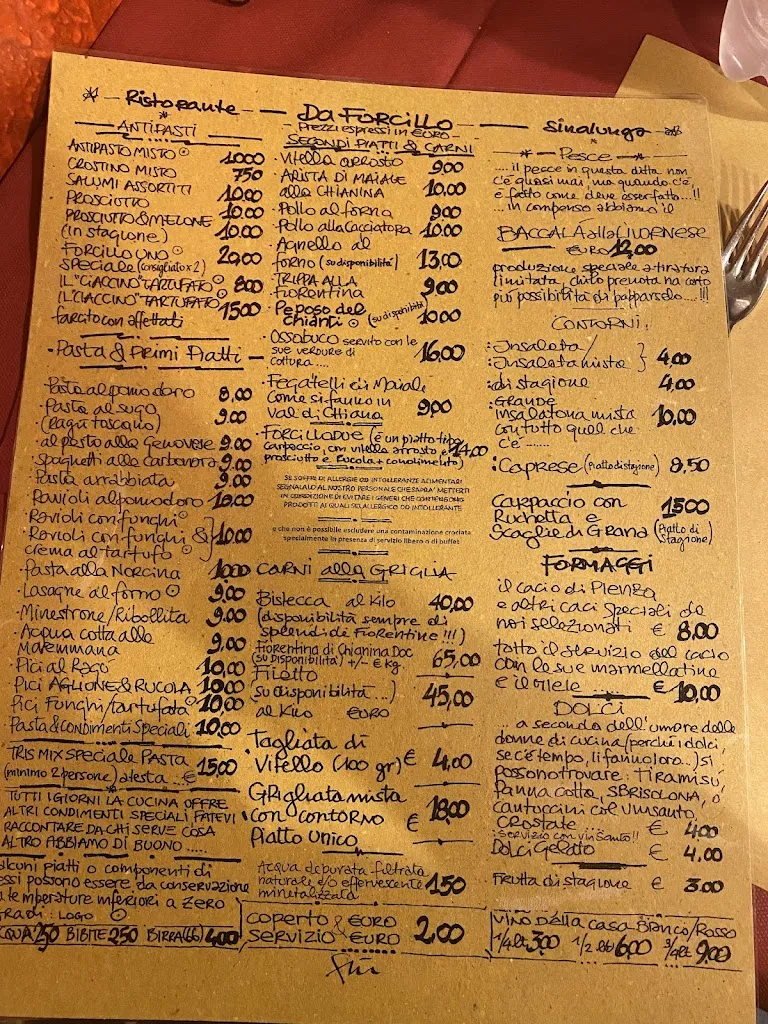 Menu_Forcillo Ristorante Locanda & Camere_Bettolle_image_4