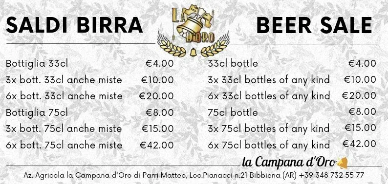 Menu_Birrificio Agricolo La Campana d'Oro_Bibbiena_image_4