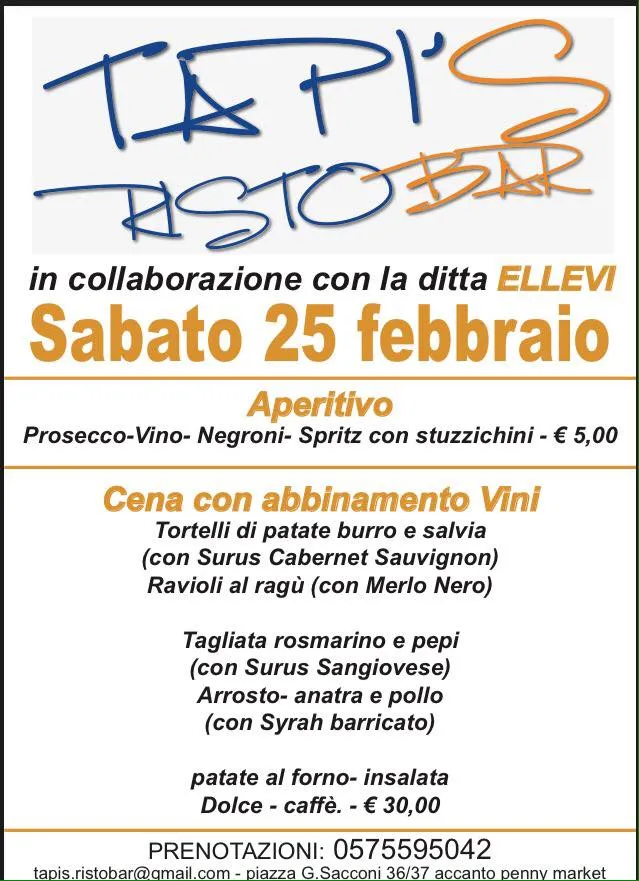Menu_Tapi'S Ristobar Di Tapinassi S. & C. Sas_Bibbiena_image_1