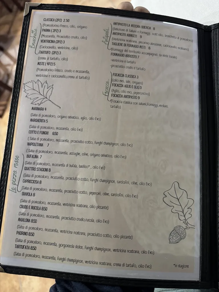 Menu_La Vecchia Quercia_Castiglione Messer Marino_image_2