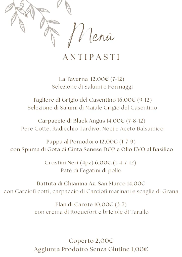 Menu_La Taverna del Castello_Bibbiena_image_1