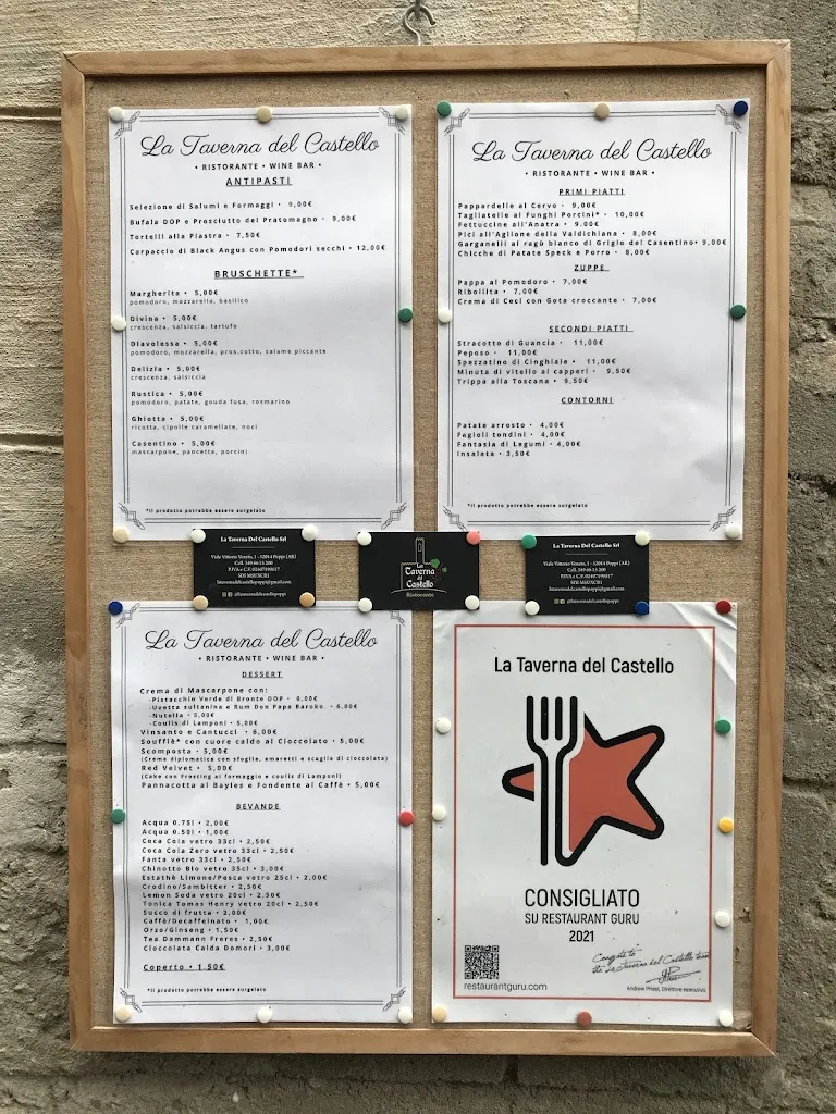 Menu_La Taverna del Castello_Bibbiena_image_3