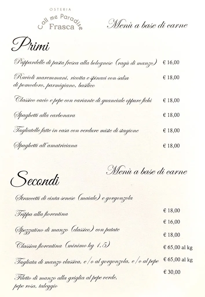 Menu_Osteria Paradiso - da i' Frasca_Bucine_image_1