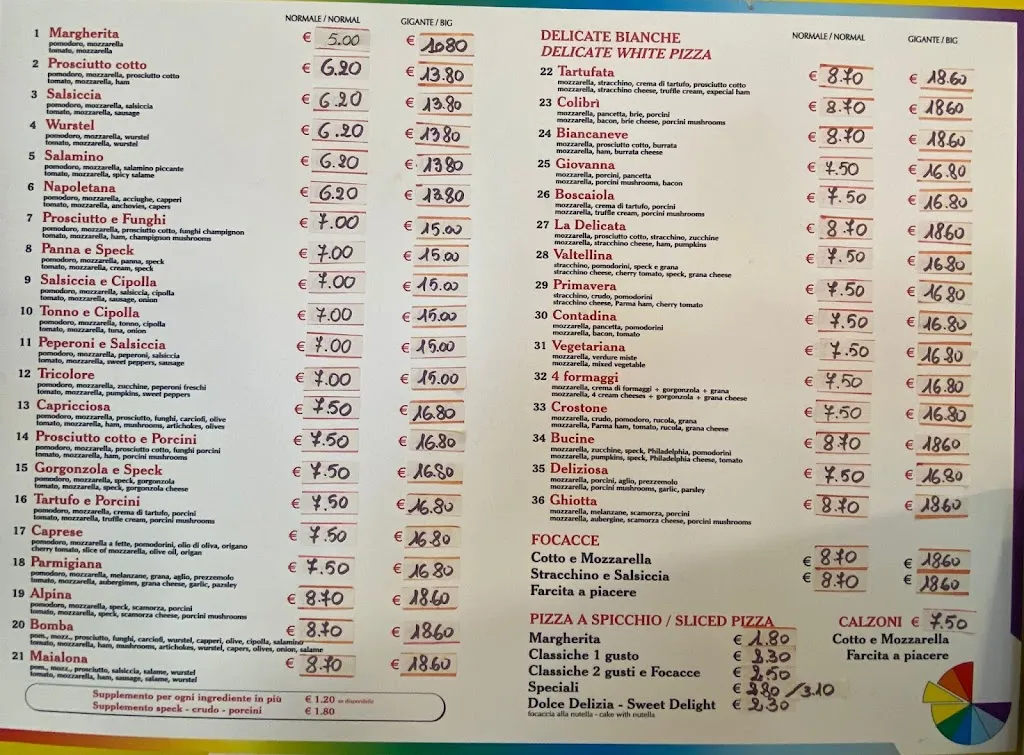 Menu_Pizza Che Delizia Bucine_Bucine_image_1