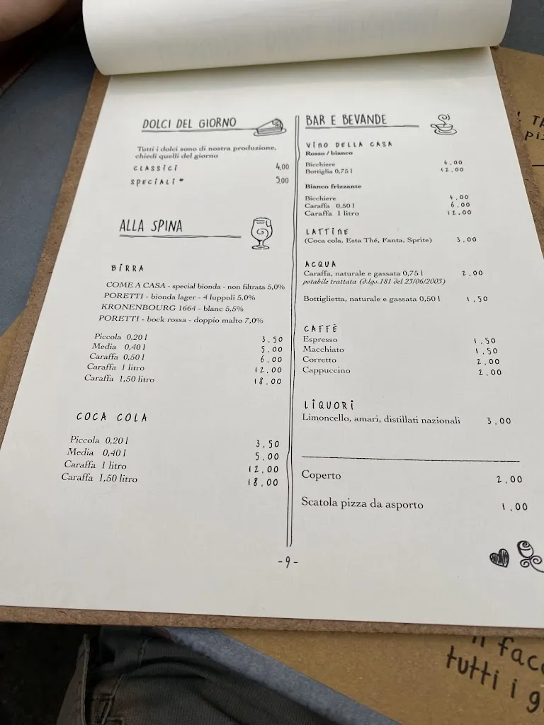 Menu_Come a casa Pizzeria - Birreria_Borgo a Buggiano_image_3
