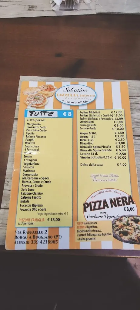 Menu_Ristorante Pizzeria Da Sabatino_Borgo a Buggiano_image_1