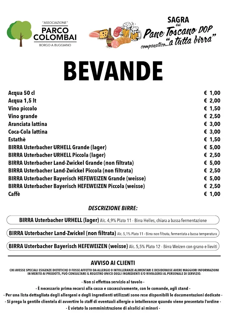 Menu_Sagra del Pane toscano DOP…companatico 'a tutta birra'_Borgo a Buggiano_image_2