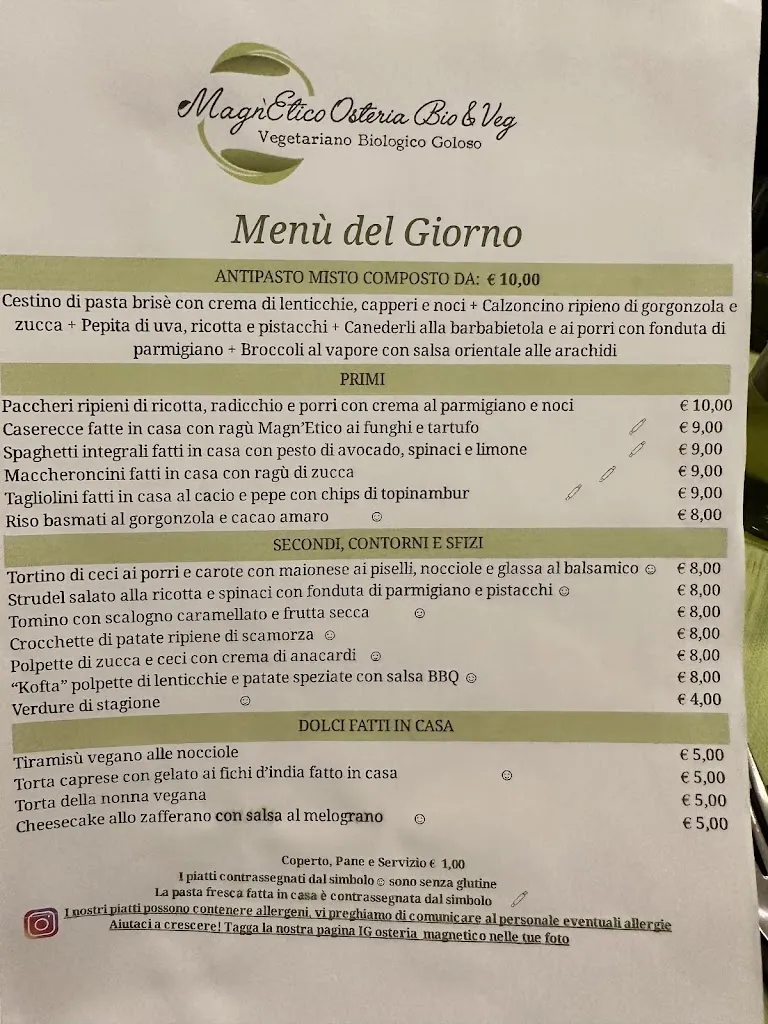 Menu_Magn'etico Osteria Bio&Veg_Borgo San Lorenzo_immagine_1
