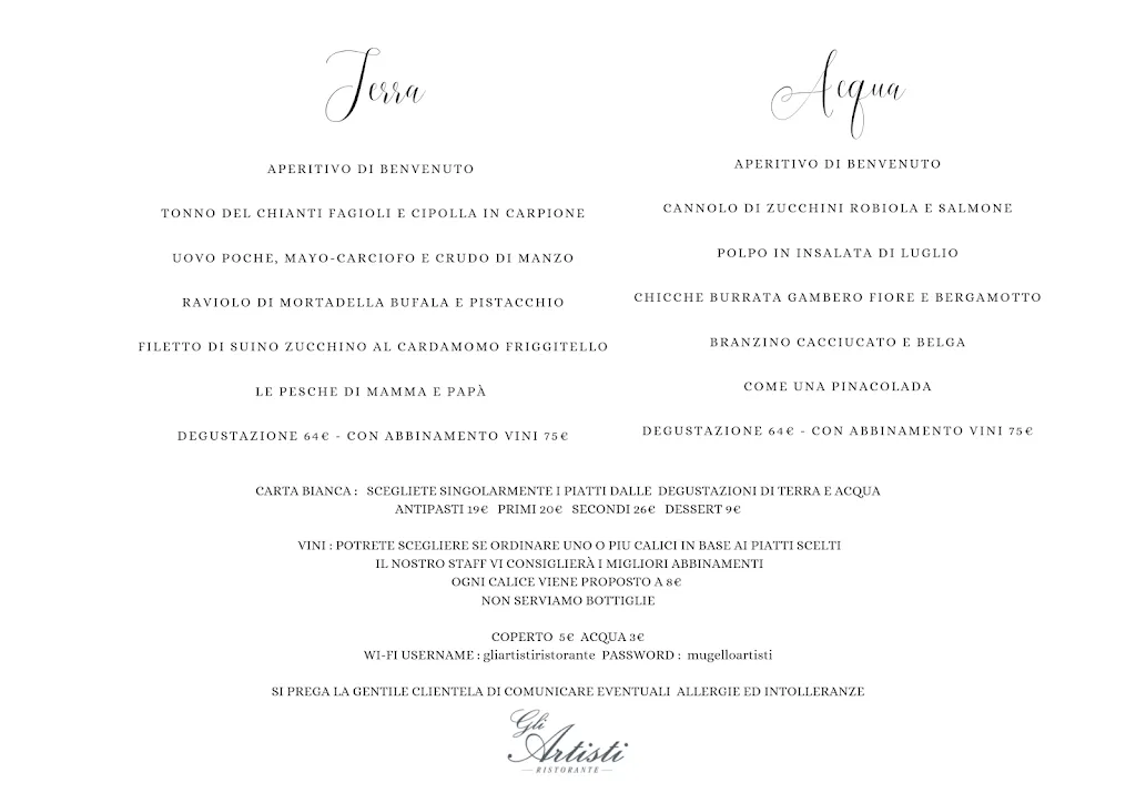 Menu_Gli Artisti ristorante degustazioni gourmet in mugello_Borgo San Lorenzo_image_1