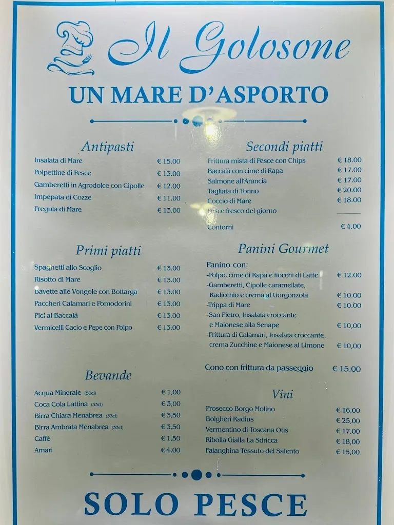 Menü_Ristorante Il Golosone Di Lomonaco Vito - Un Mare D' Asporto_Borgo San Lorenzo_Bild_1