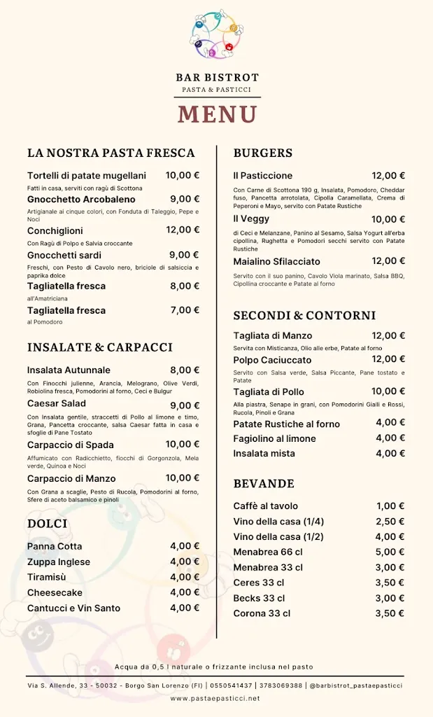 Bar Bistrot “Pasta & Pasticci”_Borgo San Lorenzo_menu_image_1