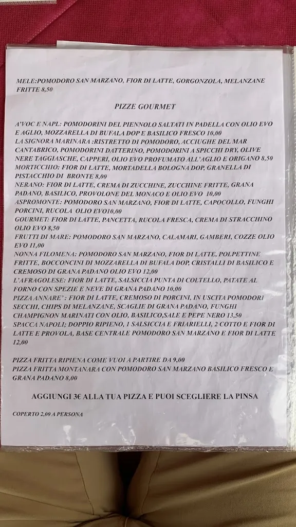 Menu_Annarè Pizzeria_Bientina_image_1