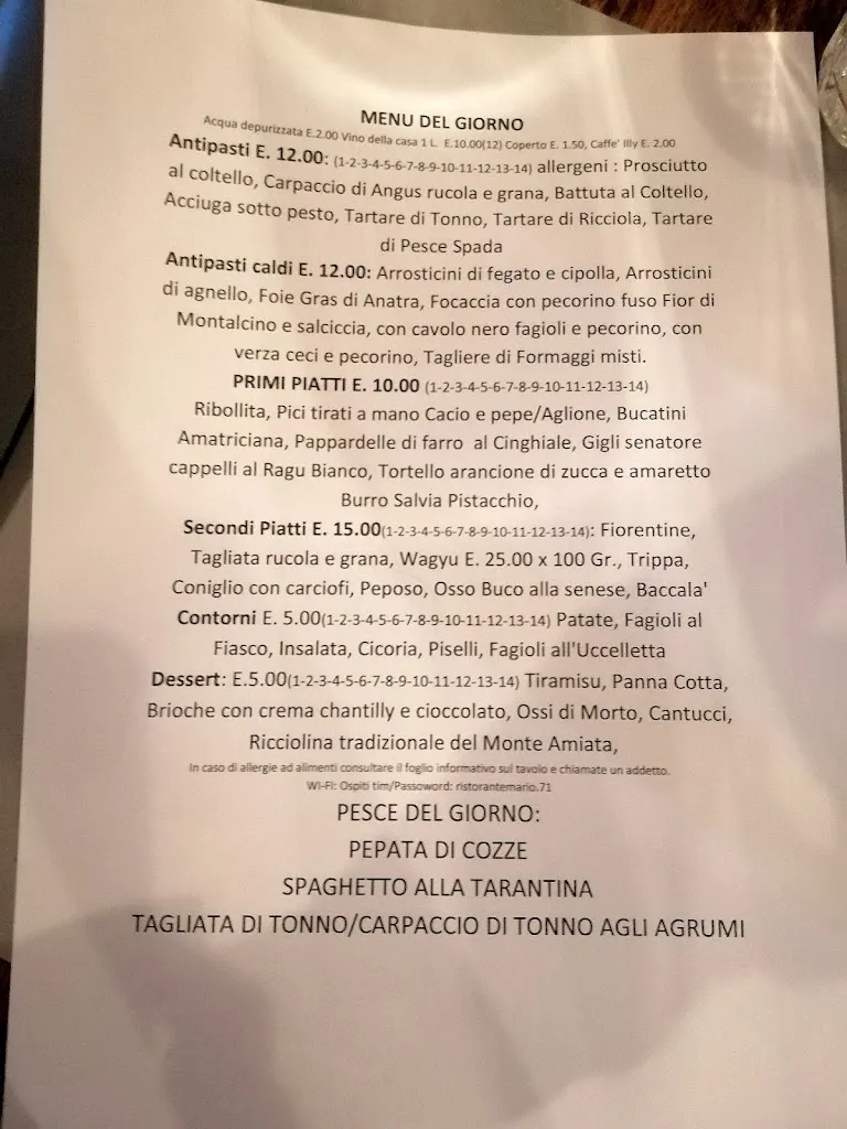 Menu_Ristorante Da Mario_Buonconvento_image_2