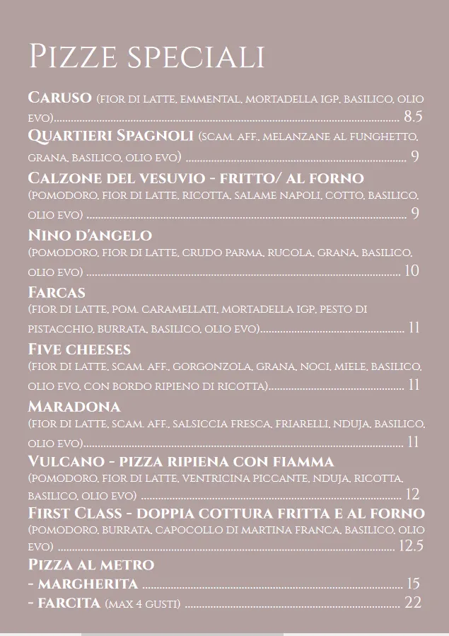 Menu_First Class Bistrot_Martina Franca_image_1