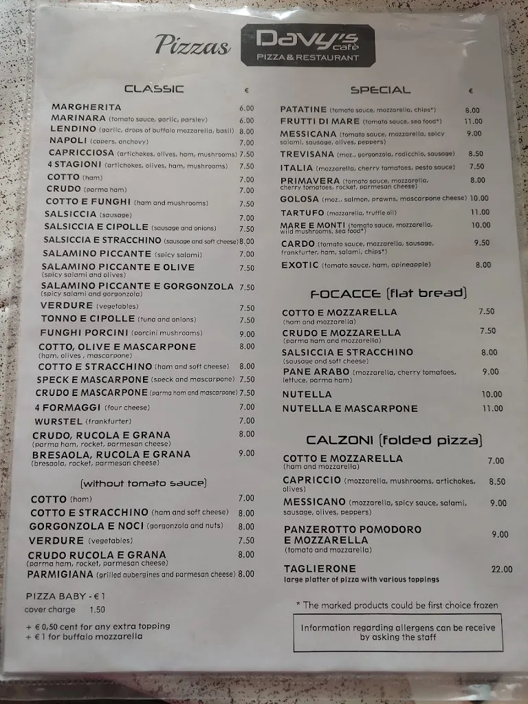 Menu_Davy's Cafe Pizza & restaurant_Camporgiano_immagine_3