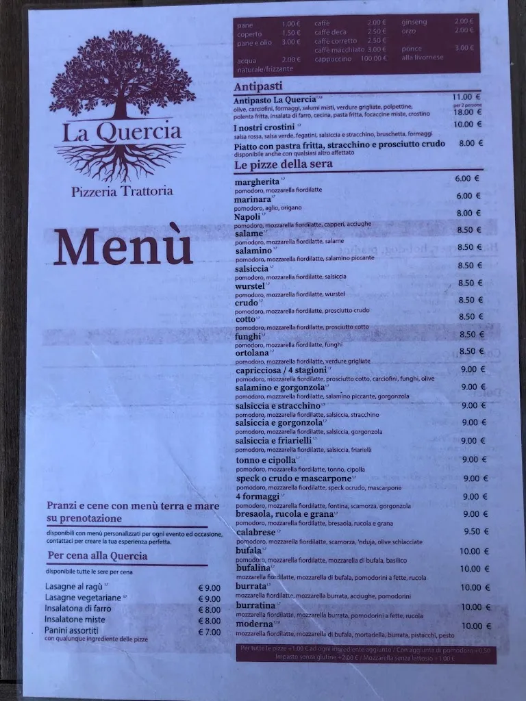 Menu_Pizzeria, Trattoria, Piatti tipici - La Quercia_Camporgiano_image_2