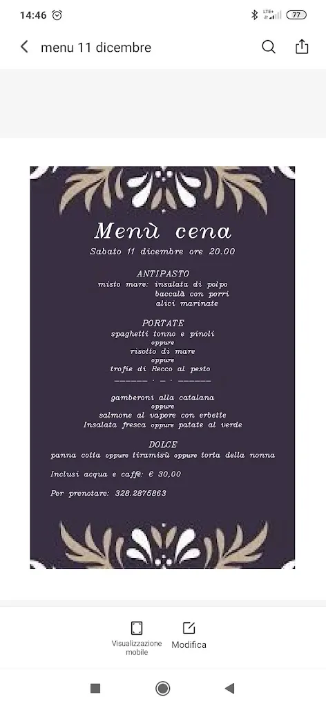 Menu_Home restaurant Borgo Egeria_Campo Tizzoro_image_1