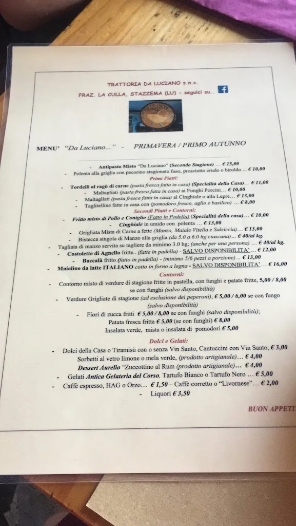 Menu_Trattoria Da Luciano_Camaiore_image_3