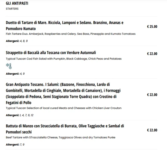 Menu_Versilia Roof Bar & Restaurant_Camaiore_image_1