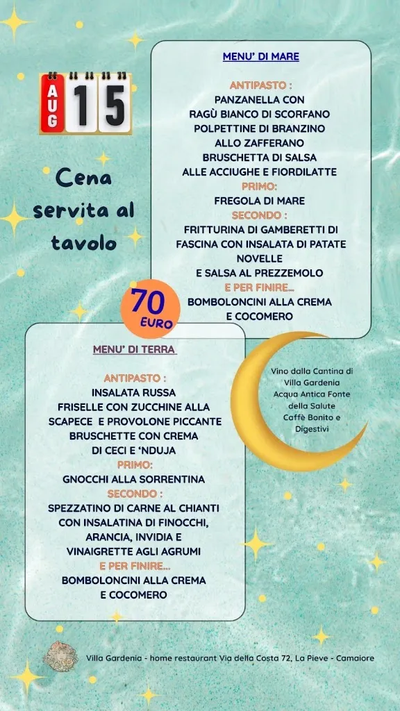 Menu_Villa Gardenia - Home restaurant_Camaiore_image_1