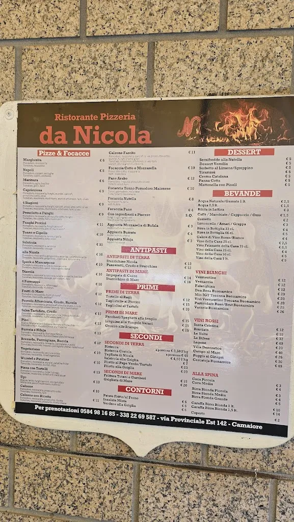 Menu_Ristorante Pizzeria Da Nicola_Camaiore_image_1