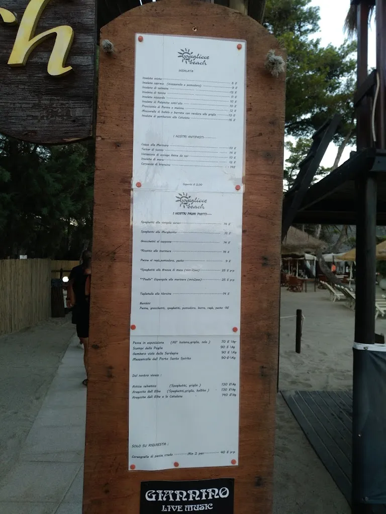 Menu_Paglicce Beach_Campo nell'Elba_immagine_1