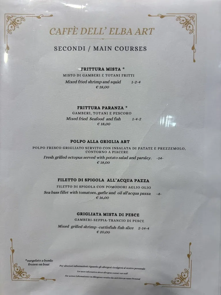 Menu_Ristorante Pizzeria Caffè dell'Elba Art_Campo nell'Elba_immagine_2