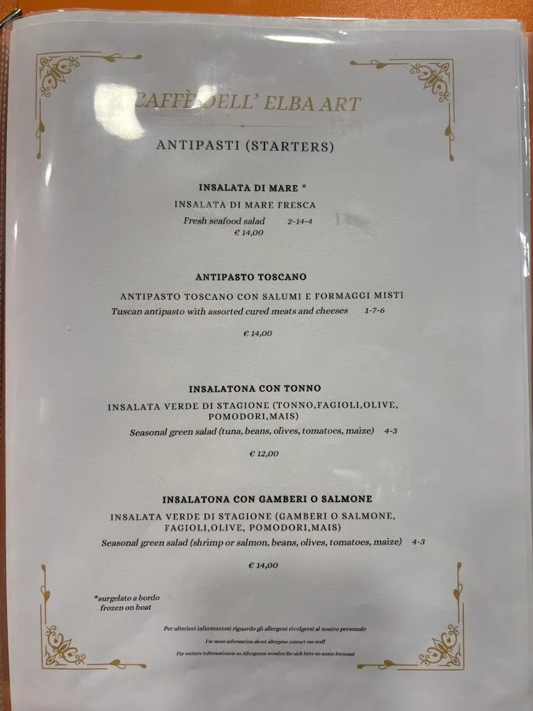 Menu_Ristorante Pizzeria Caffè dell'Elba Art_Campo nell'Elba_immagine_3