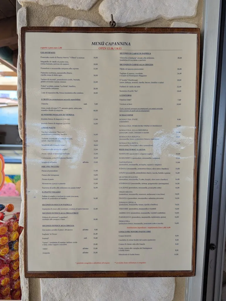 Menu_La Capannina Mediterranean Gourmet restaurant On The Beach_Campo nell'Elba_image_1