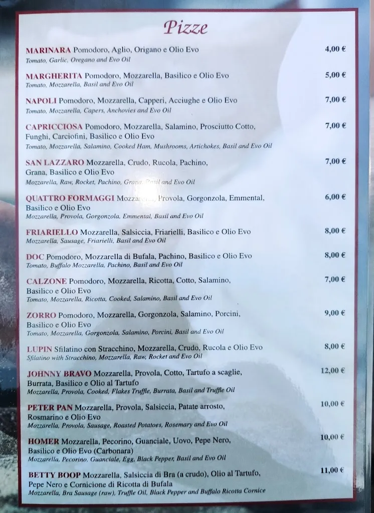 Menu_Pizzeria San Lazzaro_Camucia-Monsigliolo_immagine_3