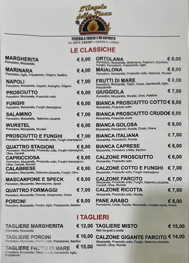 Menü_L'Angolo Della Pizza Di Spina Carmine_Cantagrillo-Casalguidi_Bild_2