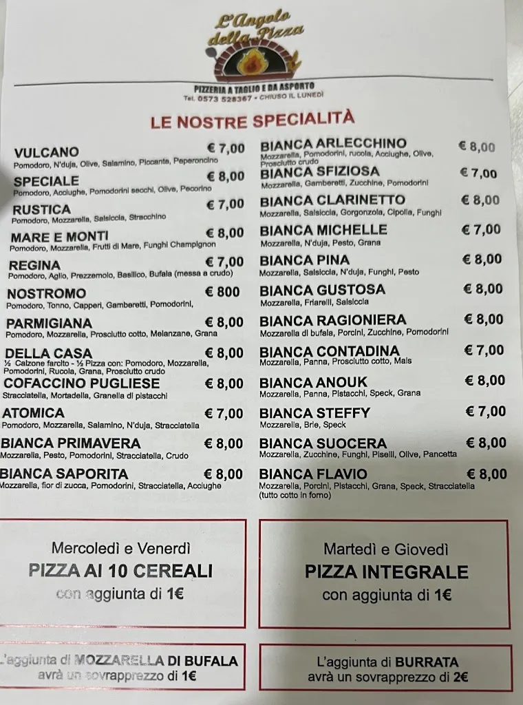 Menü_L'Angolo Della Pizza Di Spina Carmine_Cantagrillo-Casalguidi_Bild_3